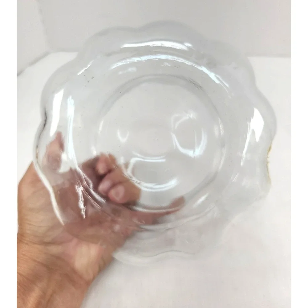 Anchor Hocking Pumpkin Jar Candy Cookie Clear Glass with Lid Vintage
